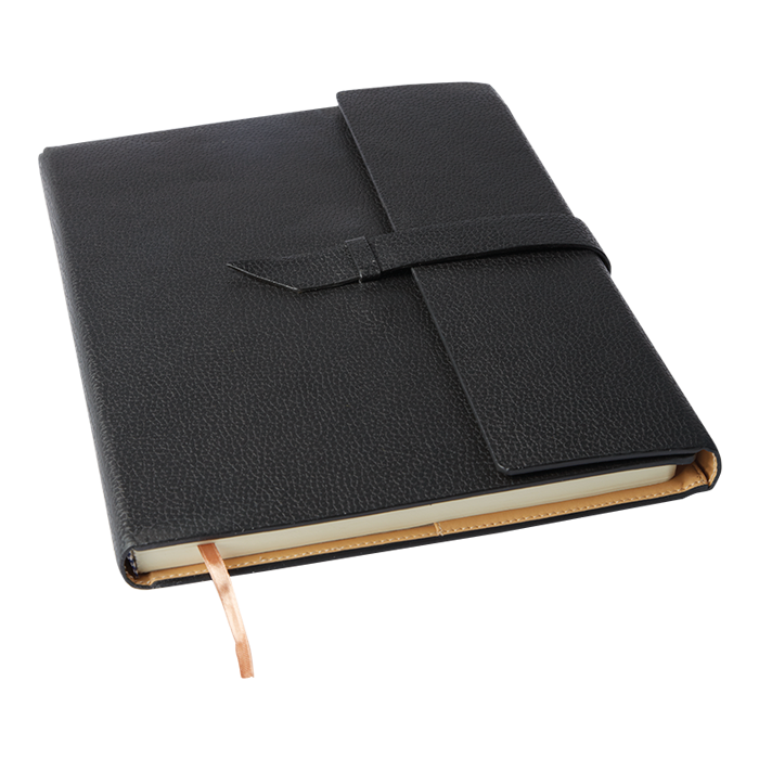 Executive A4 Notebook with Strap Black / STD / Last Buy - Notebooks