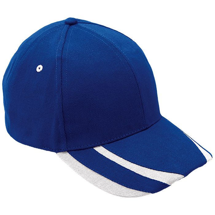 6 Panel Supporter Cap Royal/White / STD / Regular - Caps
