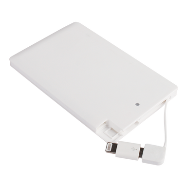BE0065 - Card Style Powerbank - 2200 mAh White / STD /
