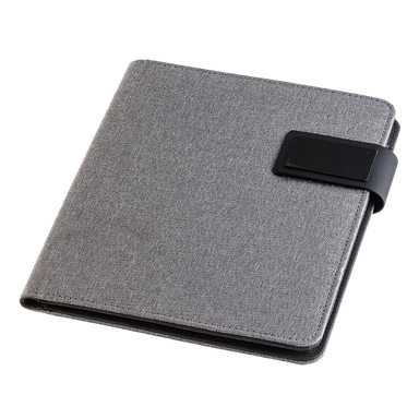 BF0105 - Melange A5 Folder with Strap Grey / STD / Last Buy - Folders