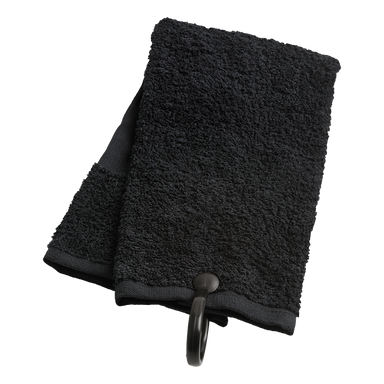 BH0070 - 100% Cotton Golf Towel Black / STD / Regular -