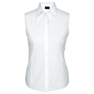 Ladies Oxford Blouse Sleeveless  White / SML / Last