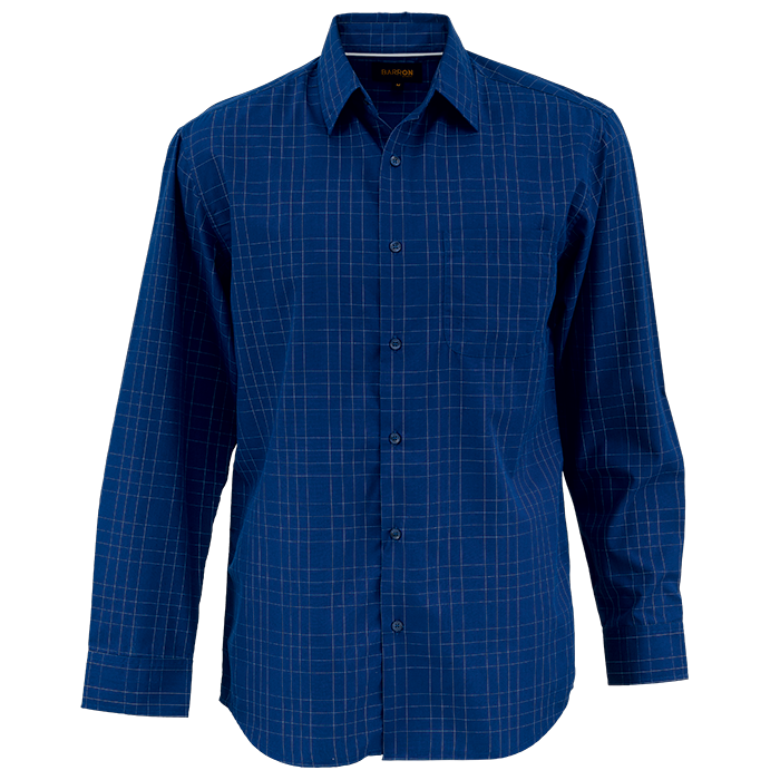 Mens Hamilton Check Lounge Long Sleeve  Royal / SML