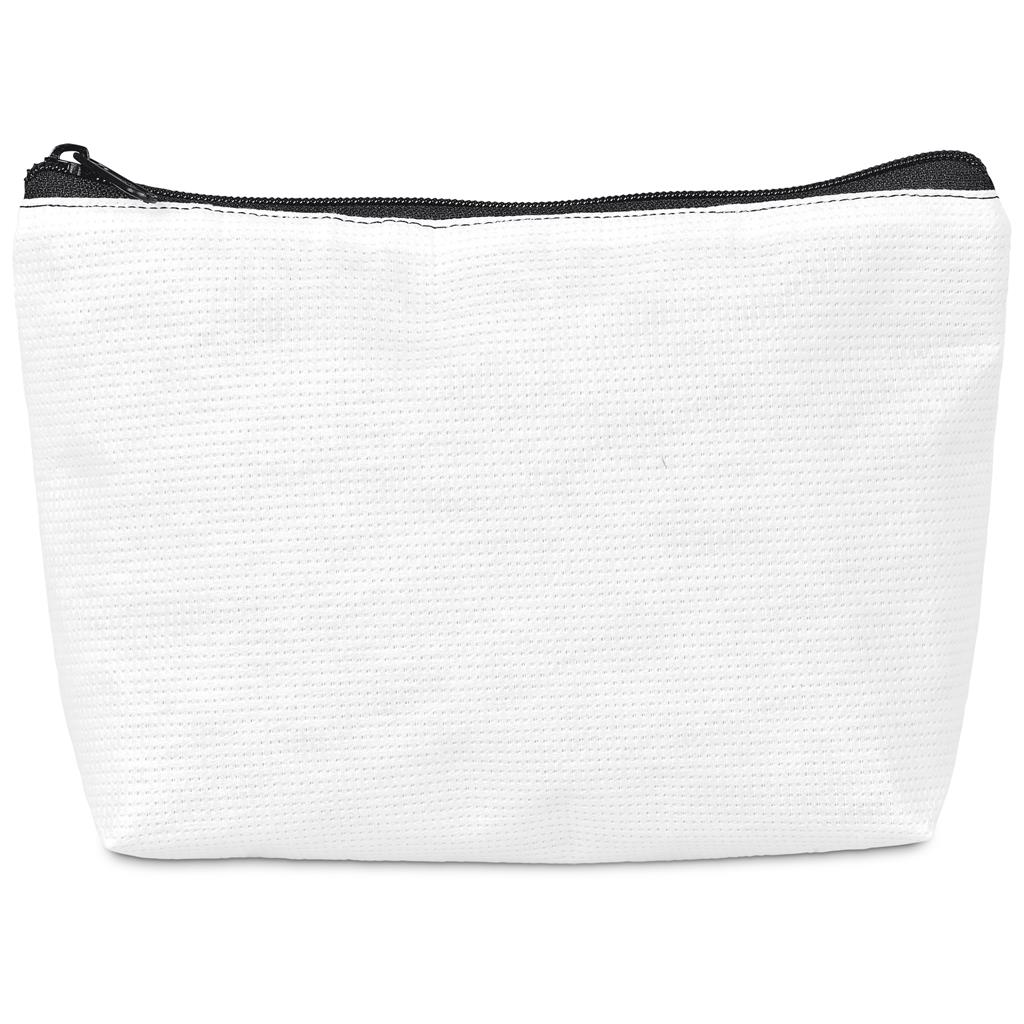 Pre-Production Sample Custom Leanne Recycled PET Stitch-Bond Midi Toiletry Bag BLACK - and Cosmetic Bags