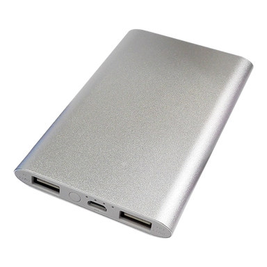 BE0068 - Slim Aluminium 4000 mAh Powerbank Silver / STD /