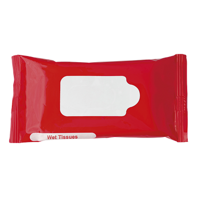 BH6080 - Bag with 10 Wet Wipes Red / STD / Regular -