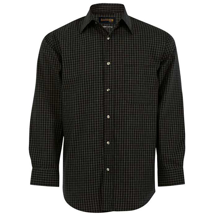 Mens Pioneer Check Lounge Long Sleeve Black / SML /