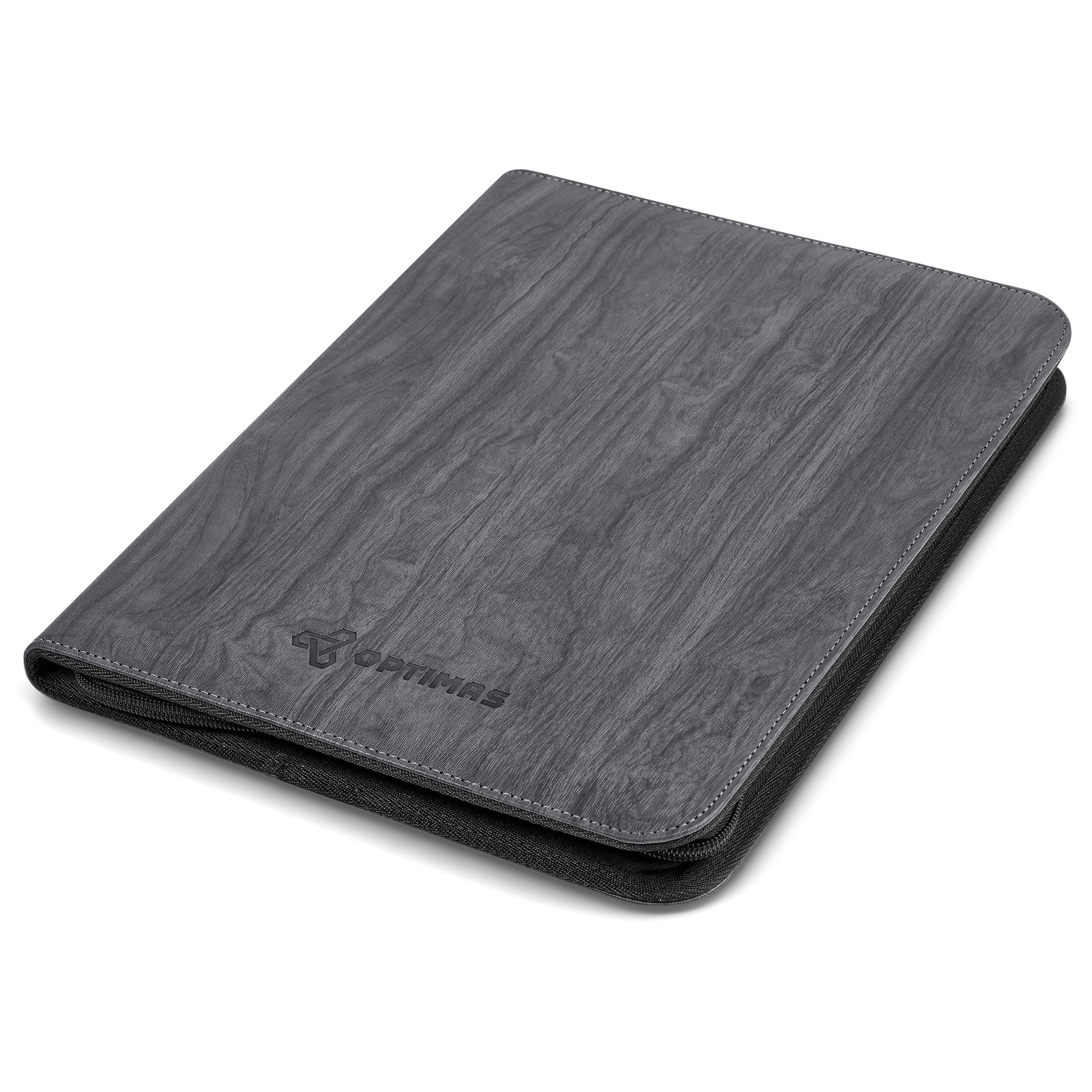 Oakridge A4 Zip-Around Folder-Grey-GY