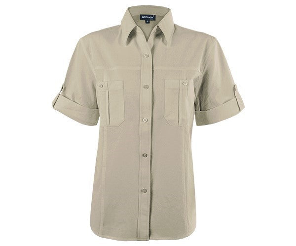 Tracker Short Sleeve Blouse - Stone Only-L-Stone-ST