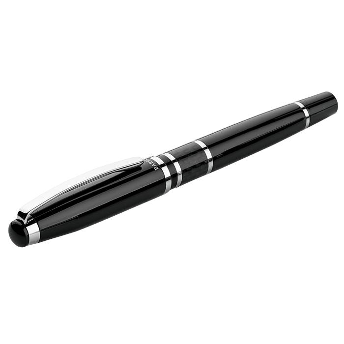 Brass Rollerball Pen with Carbon Fibre Trim Black / STD / Last Buy - Writing Instruments