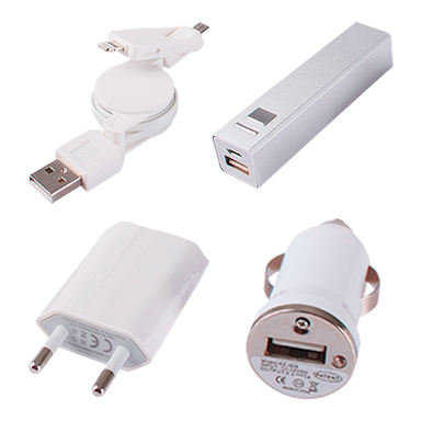 4 Piece Tech Set In Gift Box White / STD / Last Buy - Technology