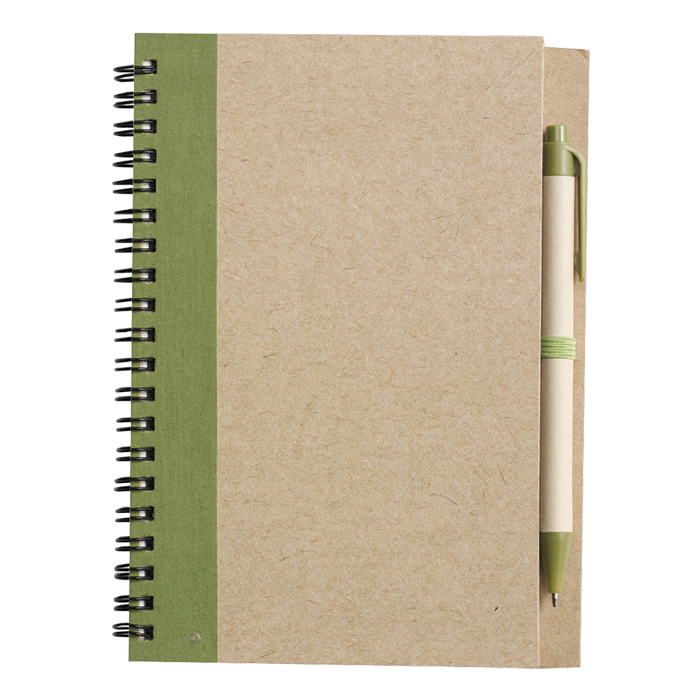 Recycled Spiral Notebook and Pen