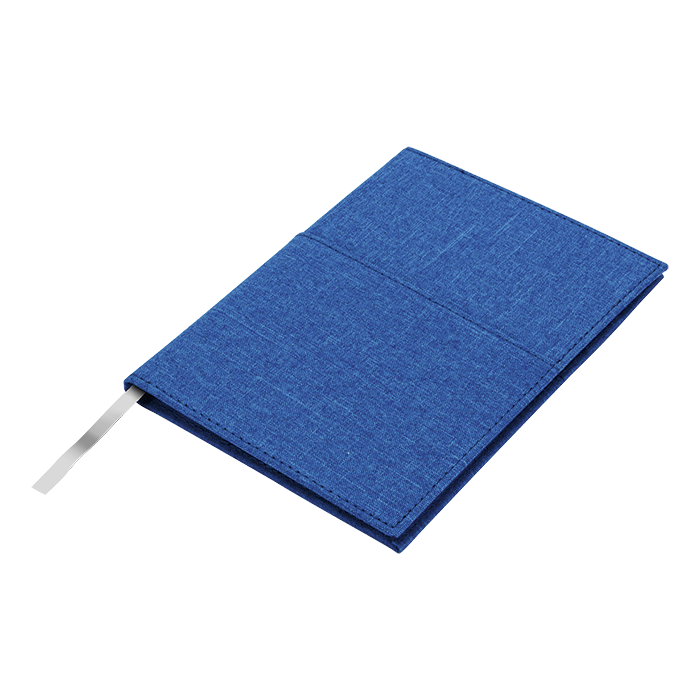 A5 Melange Notebook With Front Pocket Blue / STD / Last Buy - Notebooks