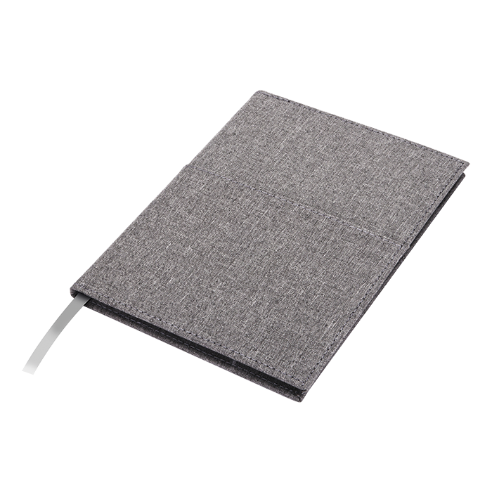 A5 Melange Notebook With Front Pocket Grey / STD / Last Buy - Notebooks