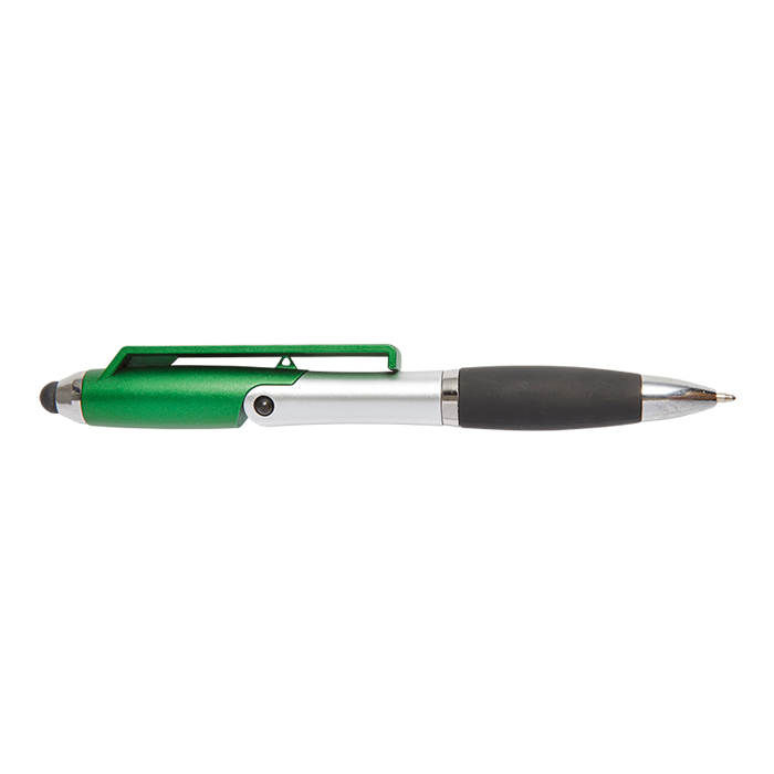 Ballpoint Pen With Stylus And Mobile Phone Stand Green / STD / Last Buy - Writing Instruments