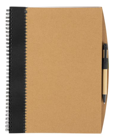 Recycled Cardboard Notebook With Pen Black / STD / Last Buy - Notebooks