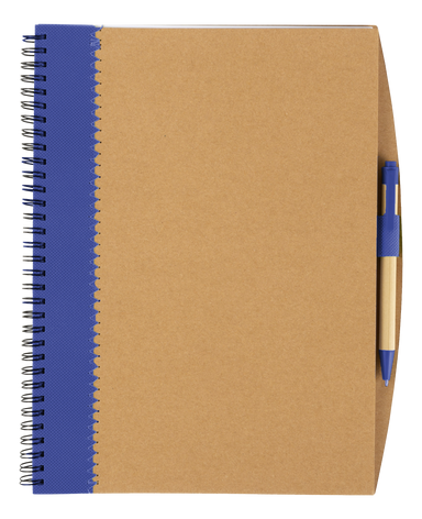 Recycled Cardboard Notebook With Pen Blue / STD / Last Buy - Notebooks