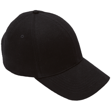 6 Panel Brushed Cotton Cap Black / STD / Regular - Caps
