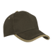 6 Panel Canvas Binding Cap Khaki/Navy / STD / Regular - Caps