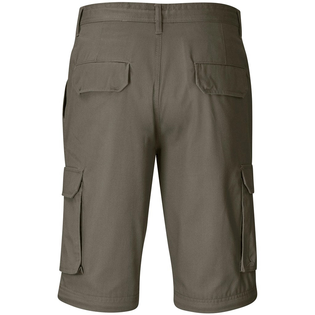 Mens Cargo Zip Off Pants  - Brown
