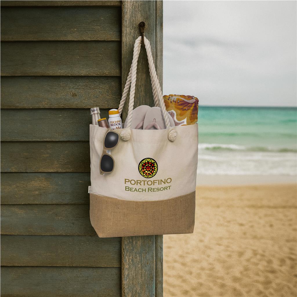Suna Jute & Cotton Beach Bag