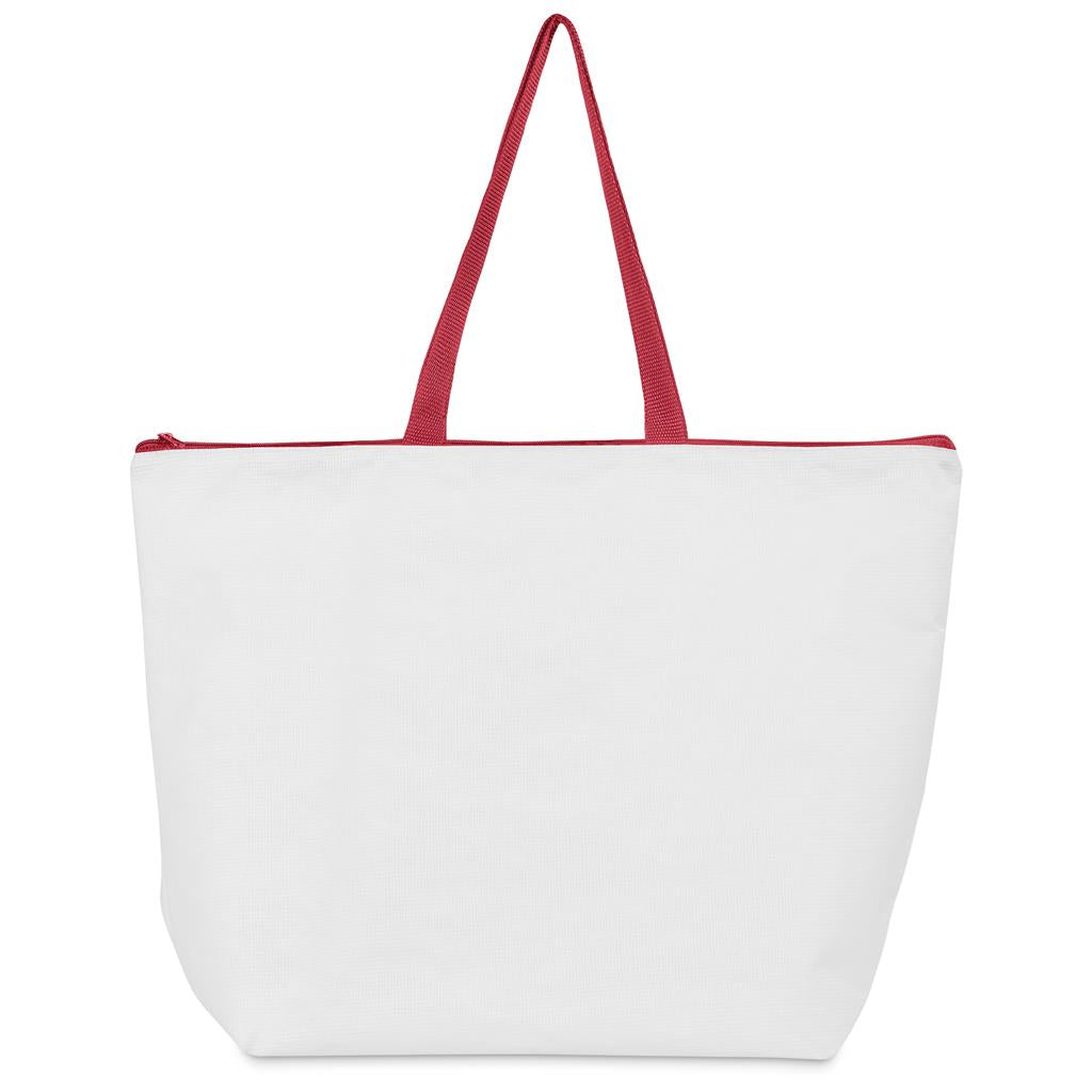 Custom Skyline Recycled PET Stitch-Bond Shopper With Zip