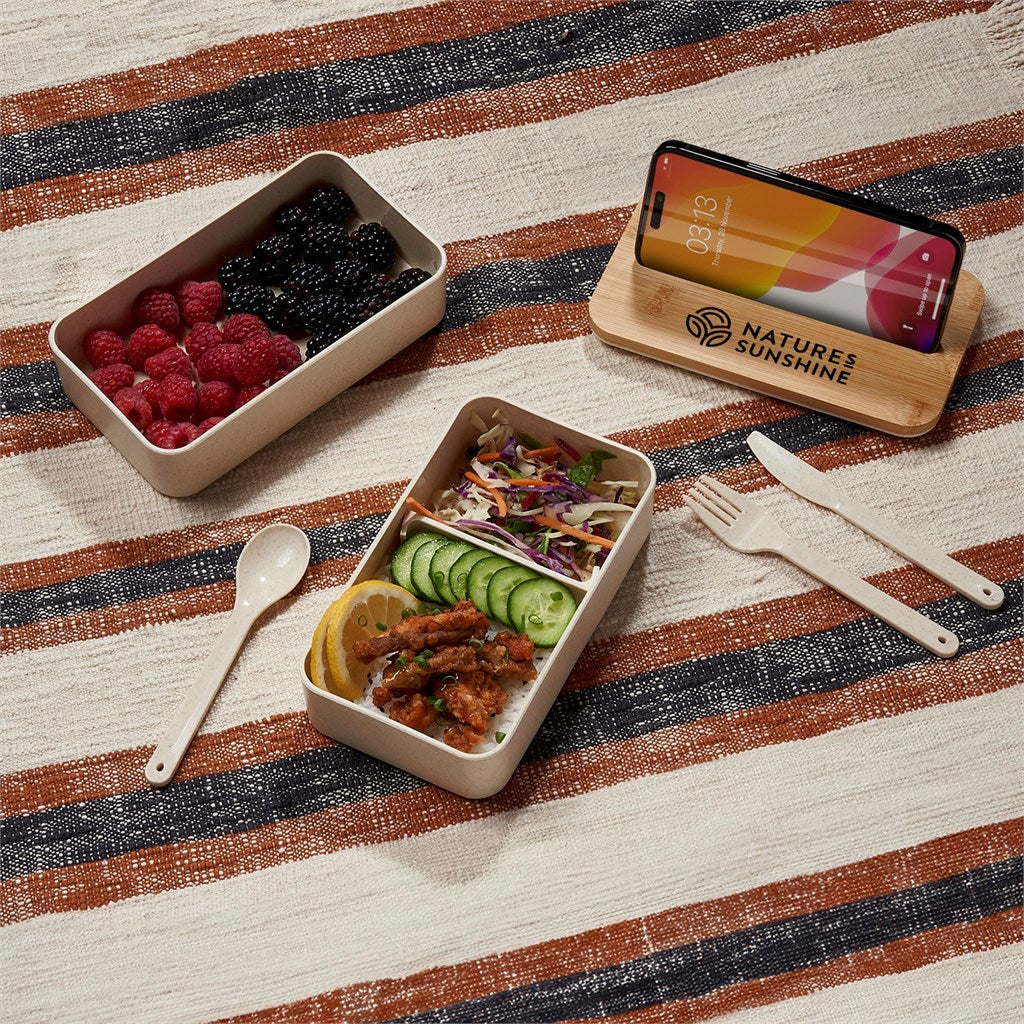 Dura Wheat Straw & Bamboo Lunch Box Set