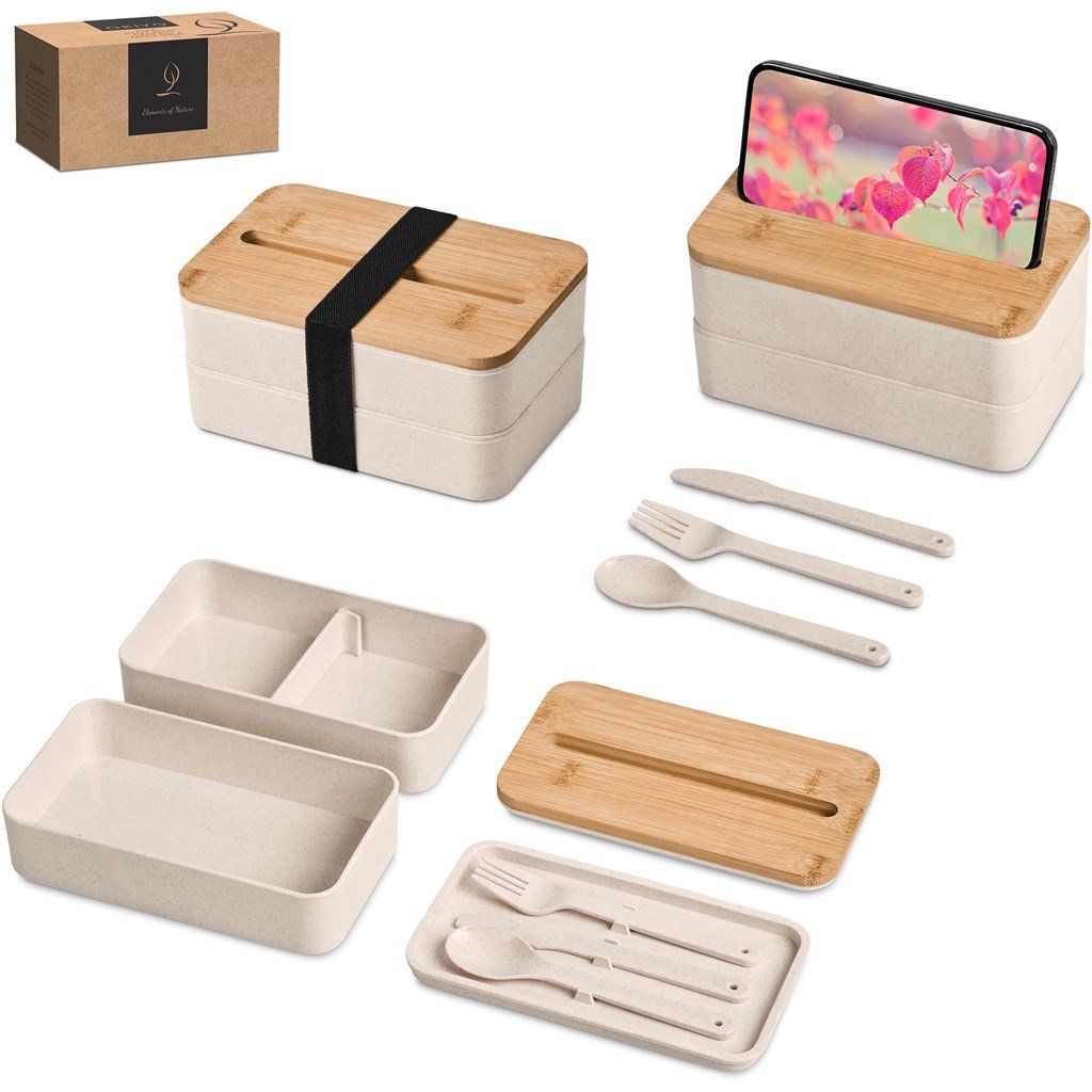 Dura Wheat Straw & Bamboo Lunch Box Set