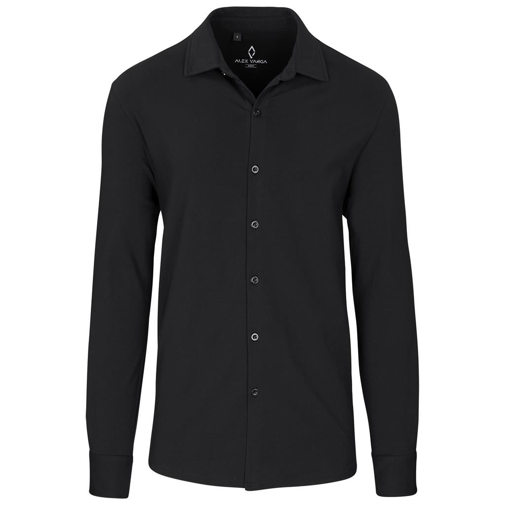 Mens Long Sleeve  Cronus Knitted Shirt