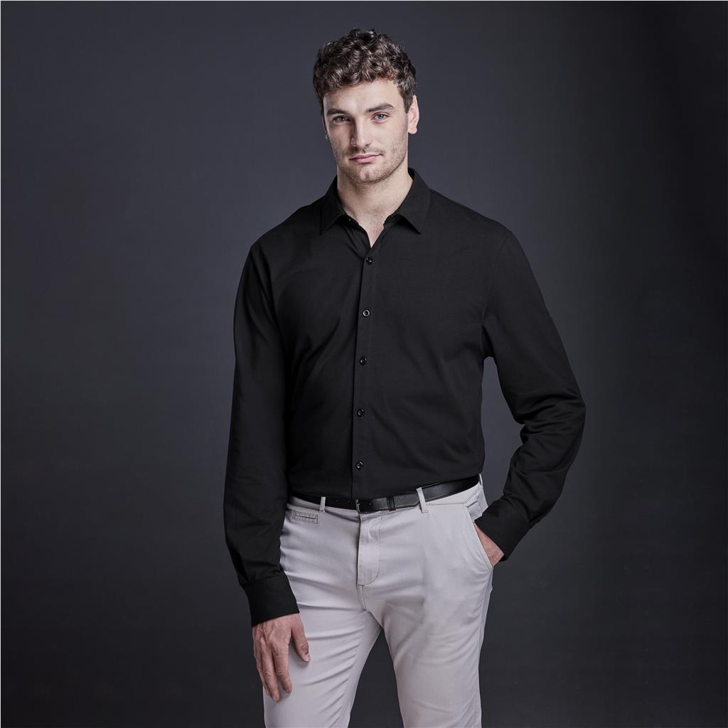 Mens Long Sleeve  Cronus Knitted Shirt