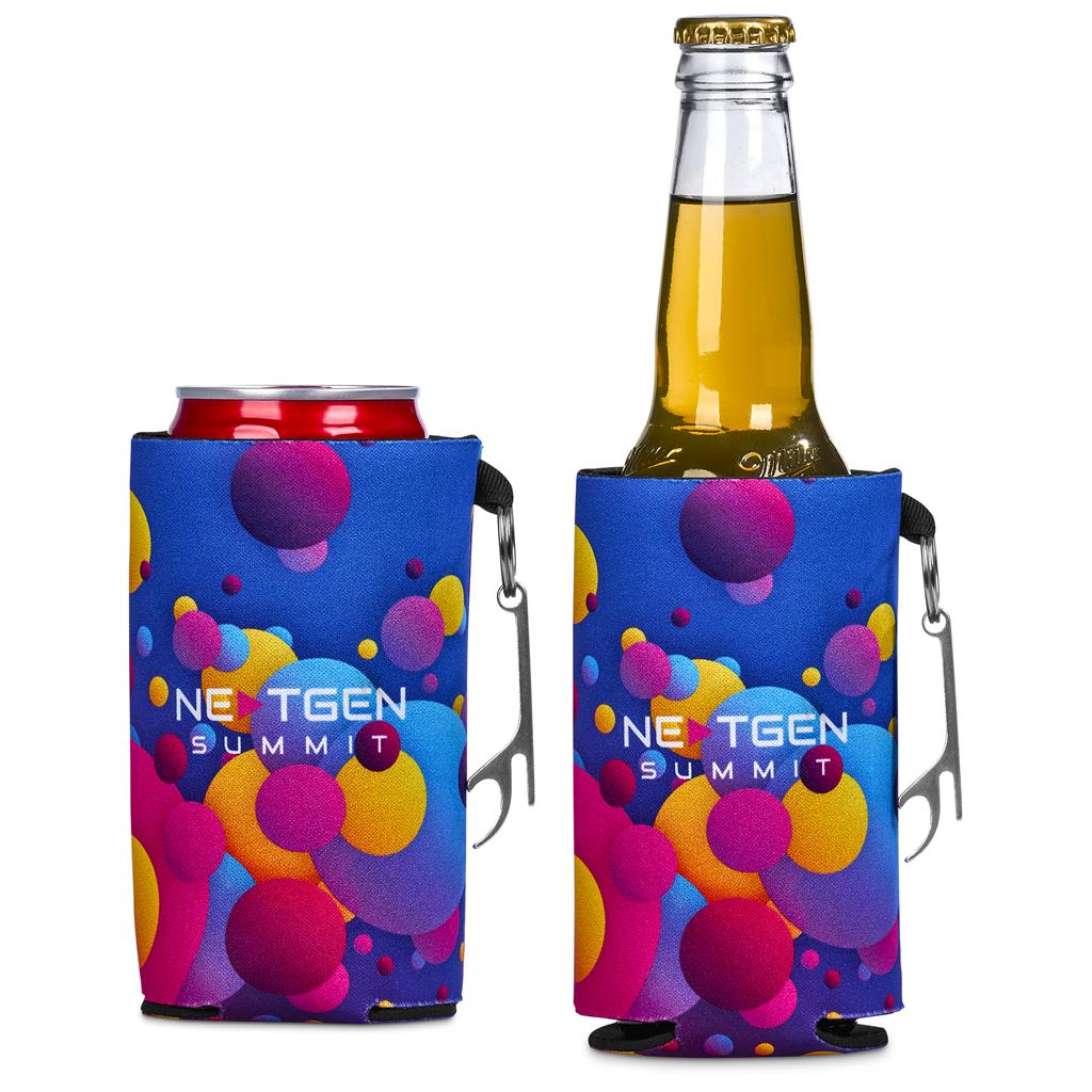 Pre-Printed Sample Custom Freezo Neoprene Stubby Cooler With Bottle Opener