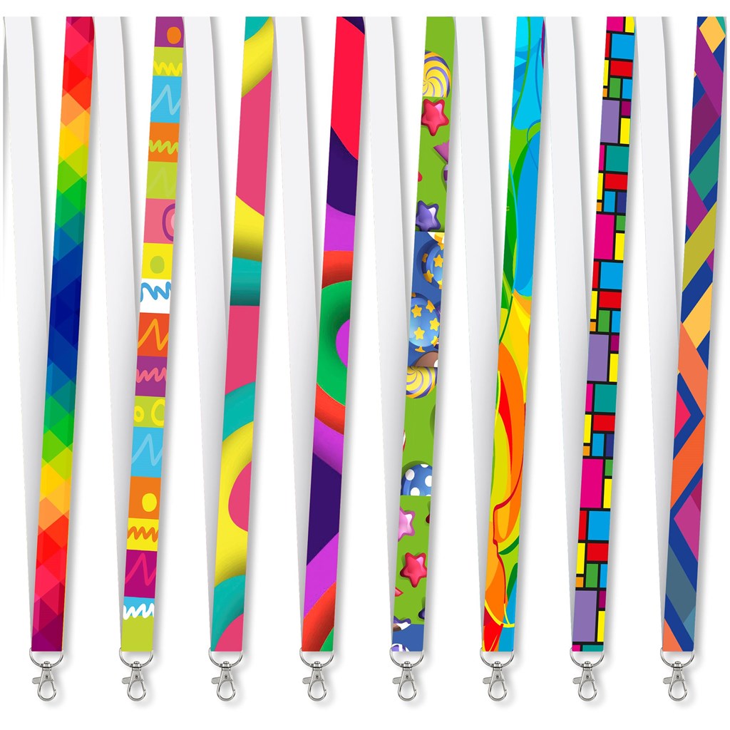 Snap Hook Clip Single-Sided Sublimation Satin Lanyard