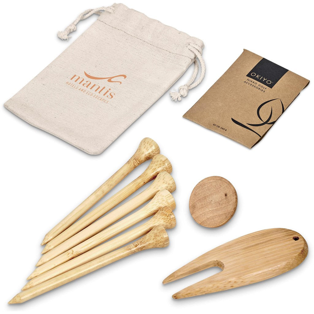 Nikko Bamboo Golf Accessories Set