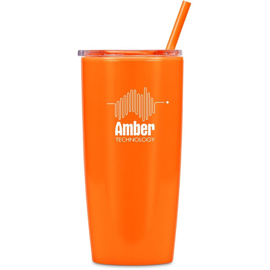 Daytona Plastic 2-in-1 Double-Wall Tumbler & Straw - 600ml