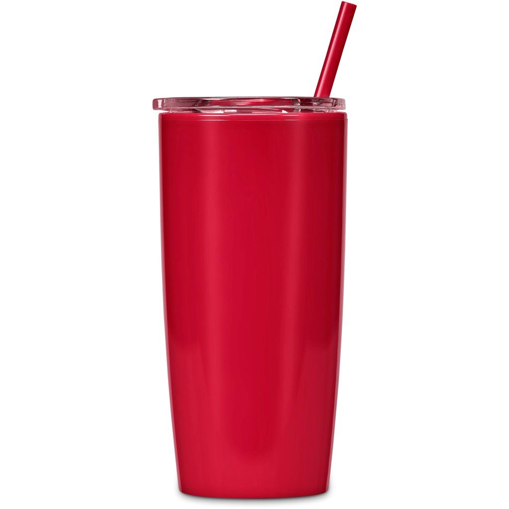 Daytona Plastic 2-in-1 Double-Wall Tumbler & Straw - 600ml