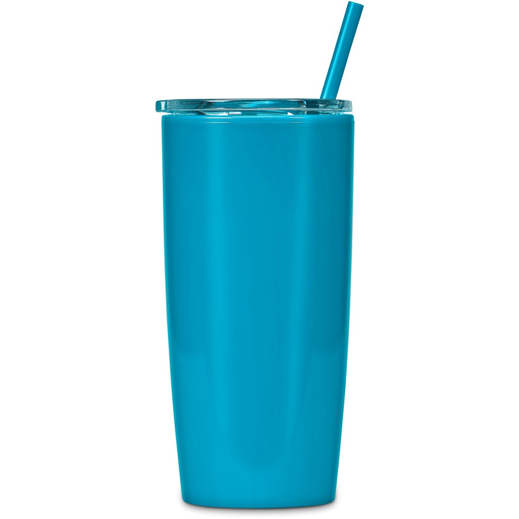 Daytona Plastic 2-in-1 Double-Wall Tumbler & Straw - 600ml
