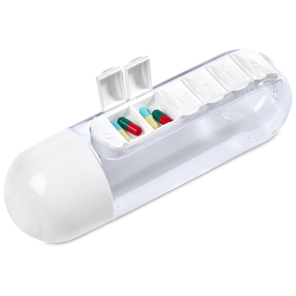 Vita-Stream Pill Box Plastic Water Bottle - 600ml