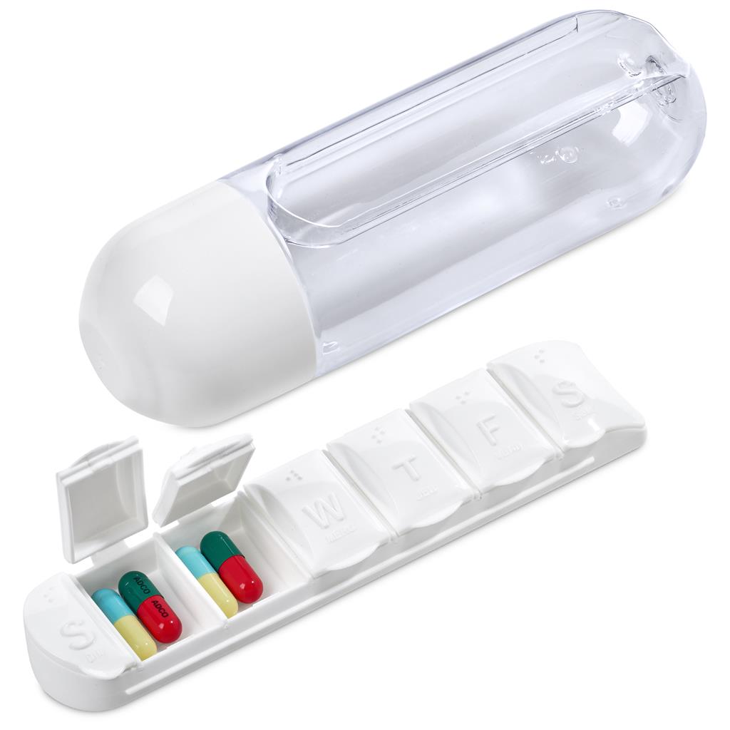 Vita-Stream Pill Box Plastic Water Bottle - 600ml