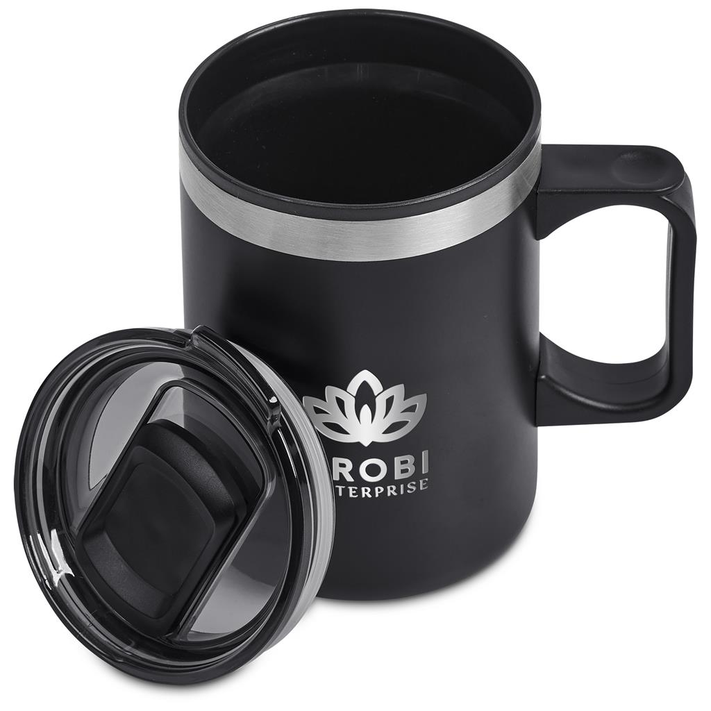 Angelo Stainless Steel & Plastic Double-Wall Mug – 360ml