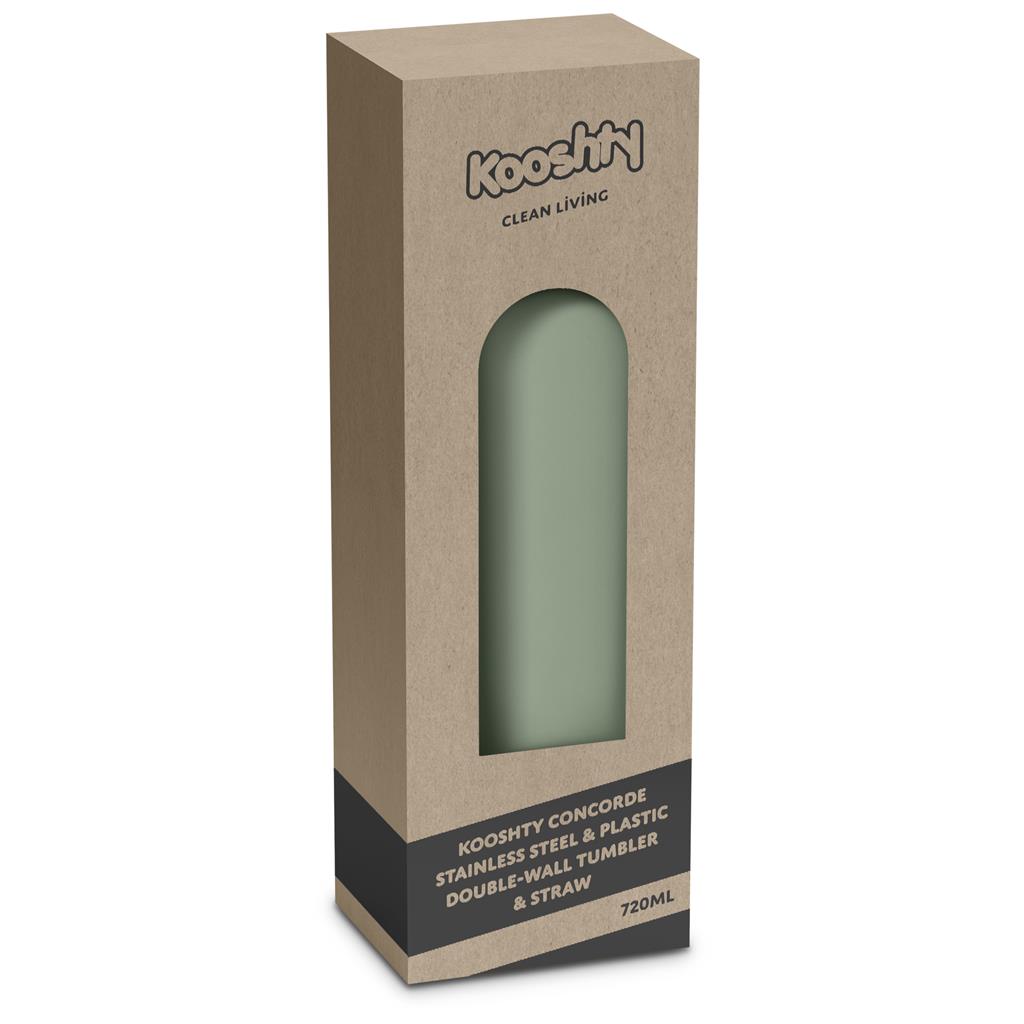 Concorde Stainless Steel & Plastic Double-Wall Tumbler & Straw - 720ml