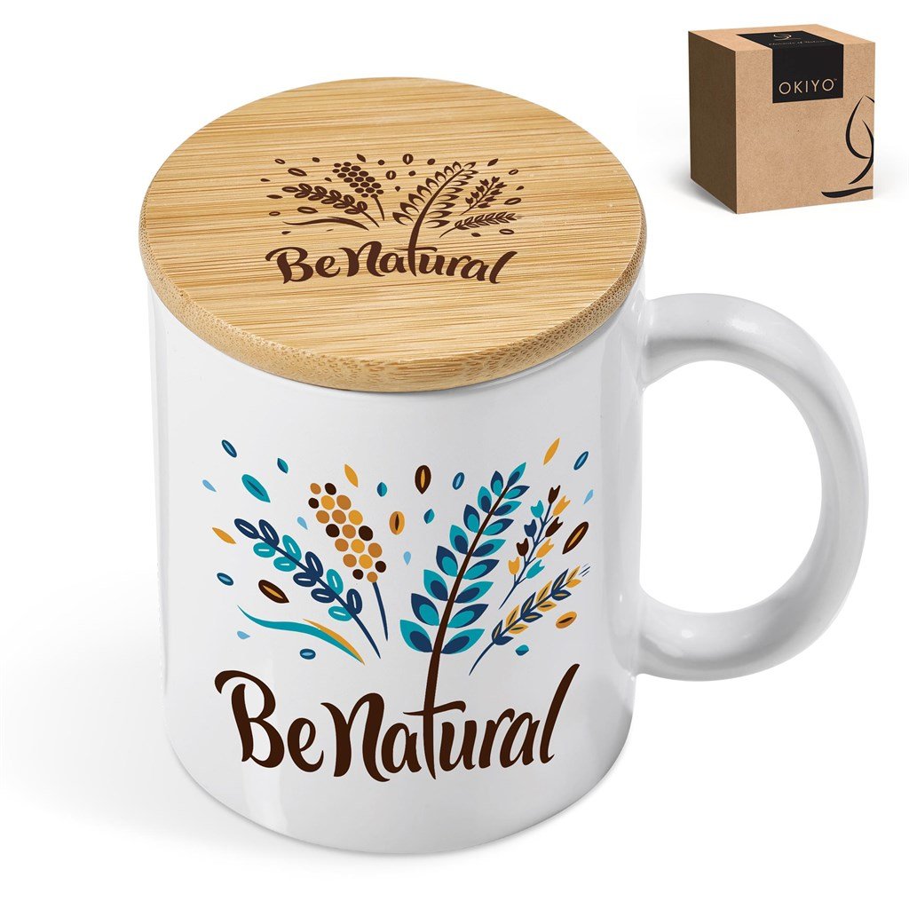 Sozo Bamboo & Ceramic Sublimation Coffee Mug - 330ml