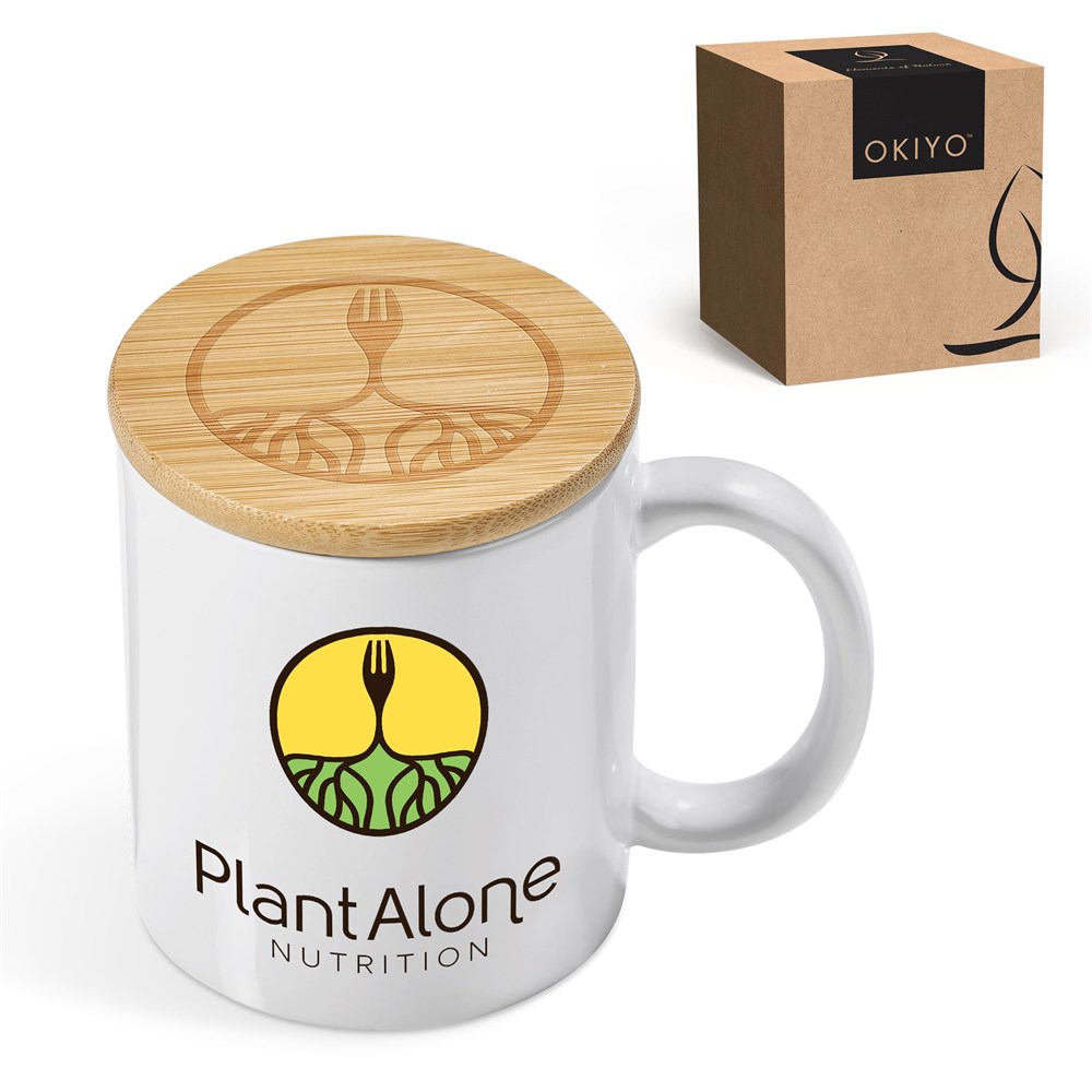 Sozo Bamboo & Ceramic Sublimation Coffee Mug - 330ml