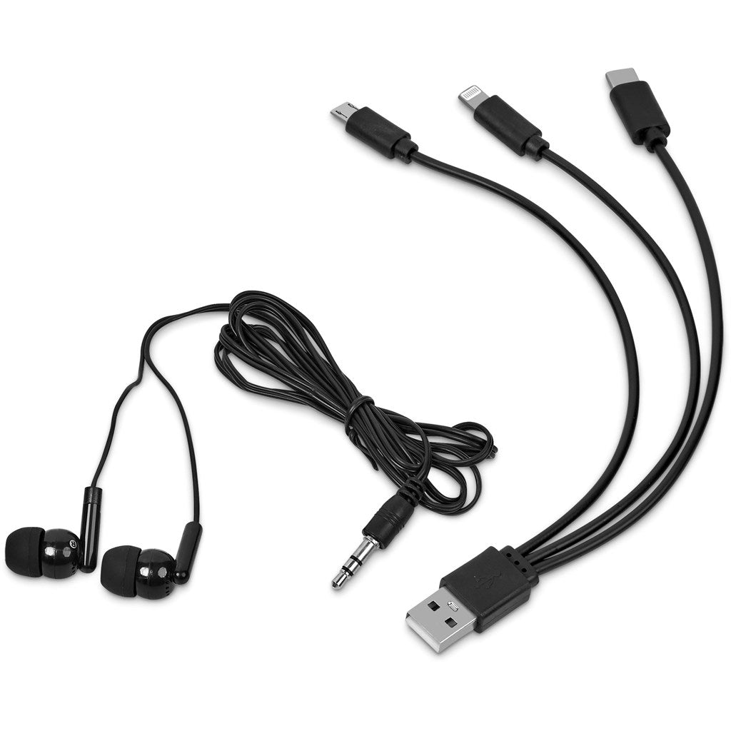 Zenia Earbuds & Tri-Cable Set