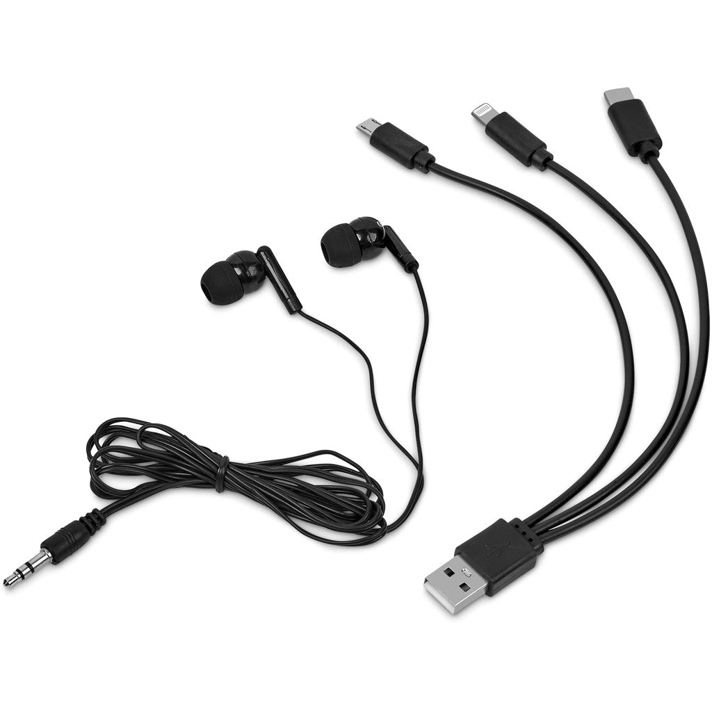 Zenia Earbuds & Tri-Cable Set