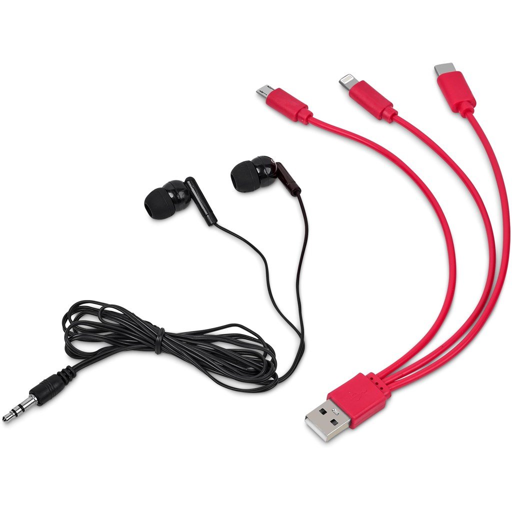 Zenia Earbuds & Tri-Cable Set