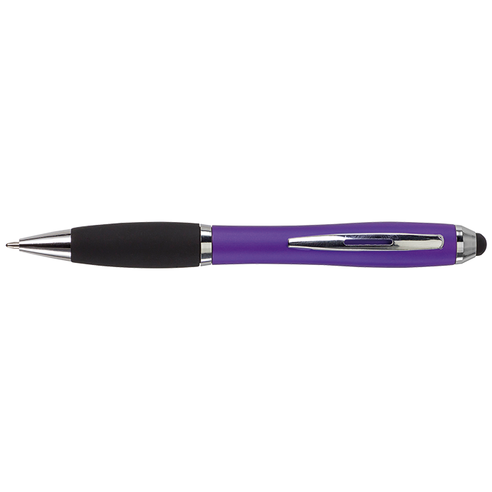 Ballpoint with Rubber Grip and Stylus