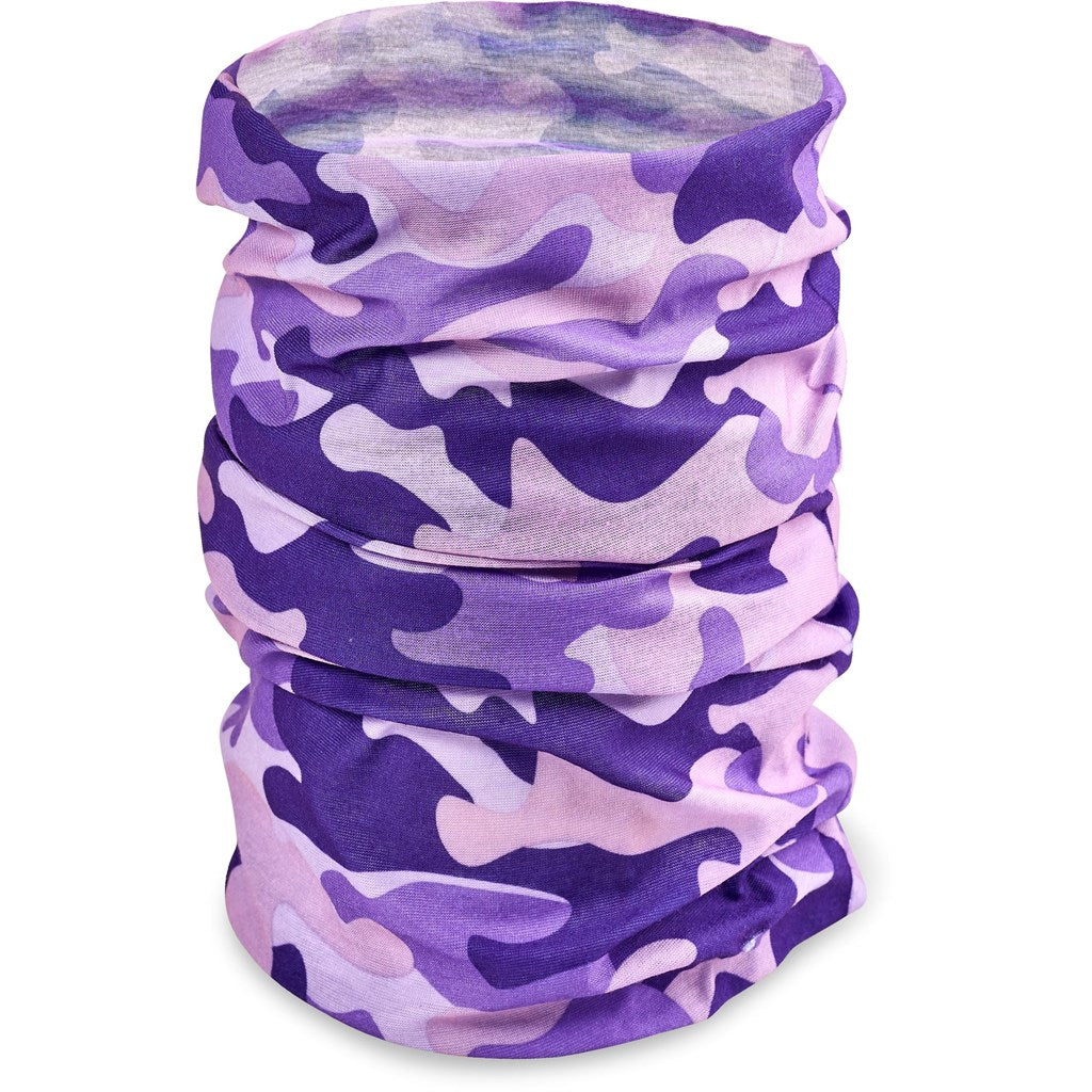 Kids Camo Flexi Tubular Bandana - Orange