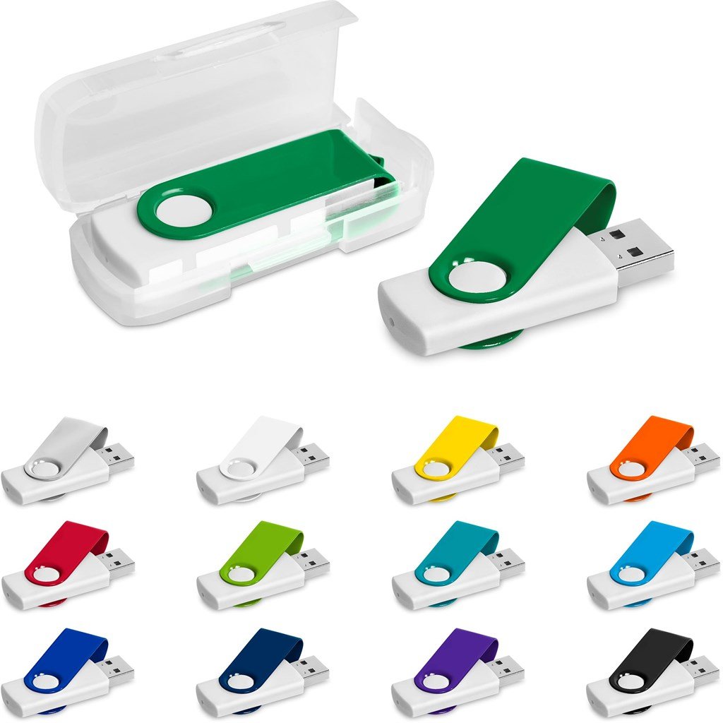 Axis Gyro White Flash Drive - 8GB