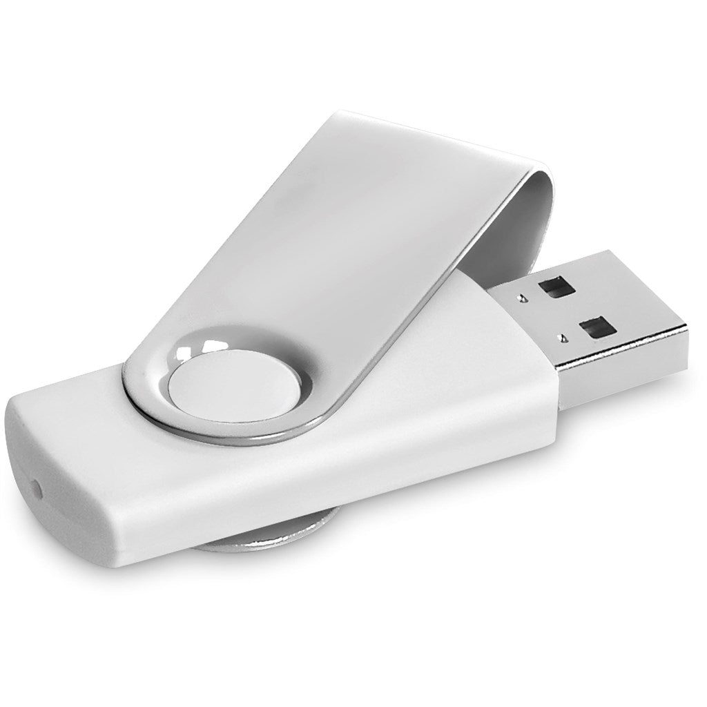 Axis Gyro White Flash Drive - 8GB