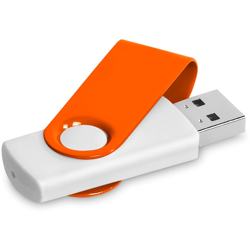 Axis Gyro White Flash Drive - 16GB